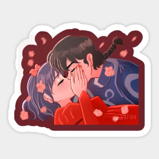 Ranma and Akane Kiss Sticker